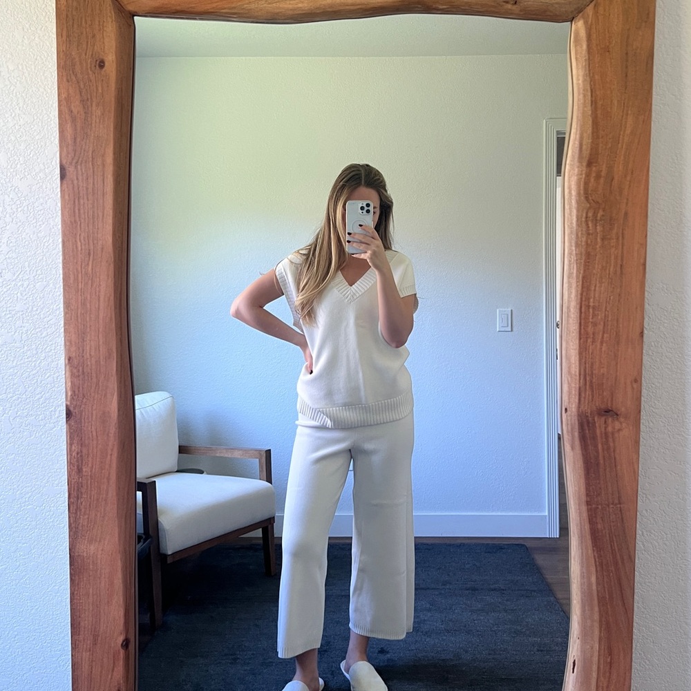 H&M knit set in cream beige